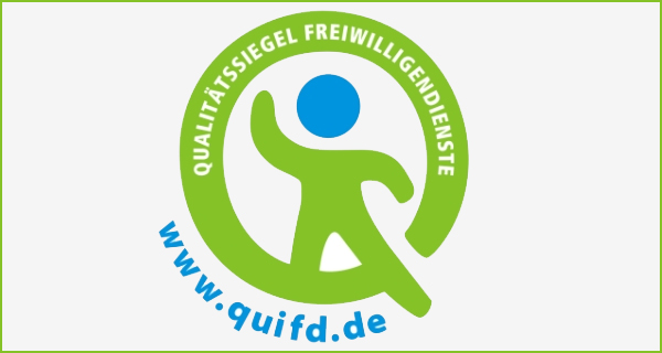 Qualitätssiegel Freiwilligendienste, verliehen durch QUIFD (Logo: QUIFD) 